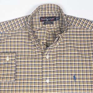 Polo Ralph Lauren Plaid Button Down Long‎ Sleeve Casual Shirt Mens Medium